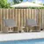 Produktbild 4 för Solsängar 2 st med bord beige konstrotting