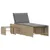 Produktbild 5 för Solsängar 2 st med bord beige konstrotting