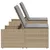 Produktbild 7 för Solsängar 2 st med bord beige konstrotting