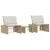 Produktbild 2 för Solsängar 2 st med bord beige konstrotting