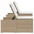 Produktbild 7 för Solsängar 2 st med bord beige konstrotting