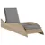 Produktbild 2 för Solsäng med dyna beige 60x205x73 cm konstrotting