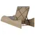 Produktbild 6 för Solsäng med dyna beige 60x205x73 cm konstrotting