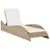 Produktbild 2 för Solsäng med dyna beige 60x205x73 cm konstrotting