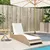 Produktbild 3 för Solsäng med dyna beige 60x205x73 cm konstrotting