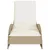 Produktbild 4 för Solsäng med dyna beige 60x205x73 cm konstrotting