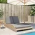 Produktbild 3 för Solsäng med dyna beige 114x205x73 cm konstrotting