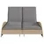 Produktbild 4 för Solsäng med dyna beige 114x205x73 cm konstrotting
