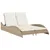 Produktbild 2 för Solsäng med dyna beige 114x205x73 cm konstrotting