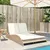 Produktbild 3 för Solsäng med dyna beige 114x205x73 cm konstrotting