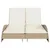 Produktbild 4 för Solsäng med dyna beige 114x205x73 cm konstrotting