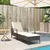 Produktbild 3 för Solsäng med dyna brun 63x200x81 cm konstrotting