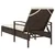 Produktbild 6 för Solsäng med dyna brun 63x200x81 cm konstrotting