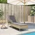 Produktbild 3 för Solsäng med dyna beige 63x200x81 cm konstrotting