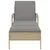 Produktbild 4 för Solsäng med dyna beige 63x200x81 cm konstrotting