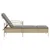 Produktbild 5 för Solsäng med dyna beige 63x200x81 cm konstrotting