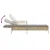 Produktbild 7 för Solsäng med dyna beige 63x200x81 cm konstrotting