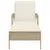 Produktbild 4 för Solsäng med dyna beige 63x200x81 cm konstrotting