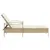Produktbild 5 för Solsäng med dyna beige 63x200x81 cm konstrotting