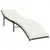 Produktbild 2 för Solsäng med dyna svart 55x199x50 cm konstrotting
