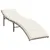 Produktbild 2 för Solsäng med dyna beige 55x199x50 cm konstrotting