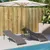 Produktbild 3 för Solsängar 2 st med bord beige konstrotting