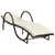 Produktbild 2 för Solsäng med dyna brun 60x199x42 cm konstrotting