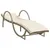 Produktbild 2 för Solsäng med dyna beige 60x199x42 cm konstrotting