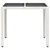 Produktbild 5 för Trädgårdsbord med glasskiva vit 90x90x75 cm konstrotting