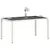 Produktbild 4 för Trädgårdsbord med glasskiva vit 150x90x75 cm konstrotting
