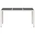 Produktbild 5 för Trädgårdsbord med glasskiva vit 150x90x75 cm konstrotting
