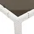 Produktbild 9 för Trädgårdsbord med glasskiva vit 150x90x75 cm konstrotting