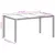Produktbild 11 för Trädgårdsbord med glasskiva vit 150x90x75 cm konstrotting