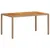 Produktbild 2 för Trädgårdsbord beige 150x90x75 cm konstrotting akaciaträ