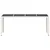 Produktbild 5 för Trädgårdsbord med glasskiva vit 190x90x75 cm konstrotting