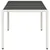 Produktbild 6 för Trädgårdsbord med glasskiva vit 190x90x75 cm konstrotting