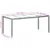Produktbild 11 för Trädgårdsbord med glasskiva vit 190x90x75 cm konstrotting