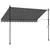 Produktbild 5 för Markis infällbar antracit 300x150 cm tyg och stål