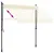 Produktbild 6 för Infällbar markis gräddvit 200x150 cm tyg och stål