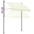 Produktbild 7 för Infällbar markis gräddvit 200x150 cm tyg och stål