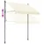 Produktbild 7 för Markis infällbar gräddvit 250x150 cm tyg och stål