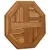 Produktbild 3 för Bordsskiva 40x40x2,5 cm åttakantig massiv teak