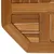Produktbild 6 för Bordsskiva 40x40x2,5 cm åttakantig massiv teak