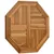 Produktbild 3 för Bordsskiva 50x50x2,5 cm åttakantig massiv teak
