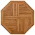Produktbild 2 för Bordsskiva 60x60x2,5 cm åttakantig massiv teak