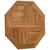 Produktbild 3 för Bordsskiva 60x60x2,5 cm åttakantig massiv teak