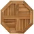 Produktbild 5 för Bordsskiva 60x60x2,5 cm åttakantig massiv teak