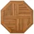 Produktbild 2 för Bordsskiva 80x80x2,5 cm åttakantig massiv teak