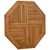 Produktbild 3 för Bordsskiva 80x80x2,5 cm åttakantig massiv teak