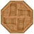 Produktbild 5 för Bordsskiva 80x80x2,5 cm åttakantig massiv teak